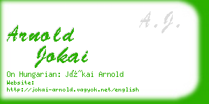 arnold jokai business card